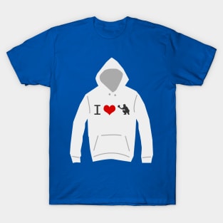 Hoodie T-Shirt | I love Baseball T-Shirt